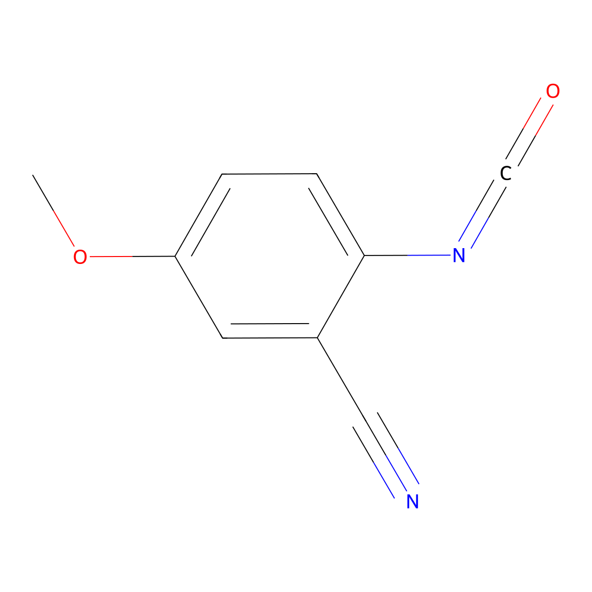 Benzonitrile, 2-isocyanato-5-methoxy- molecular structure, CAS 1261606-35-2