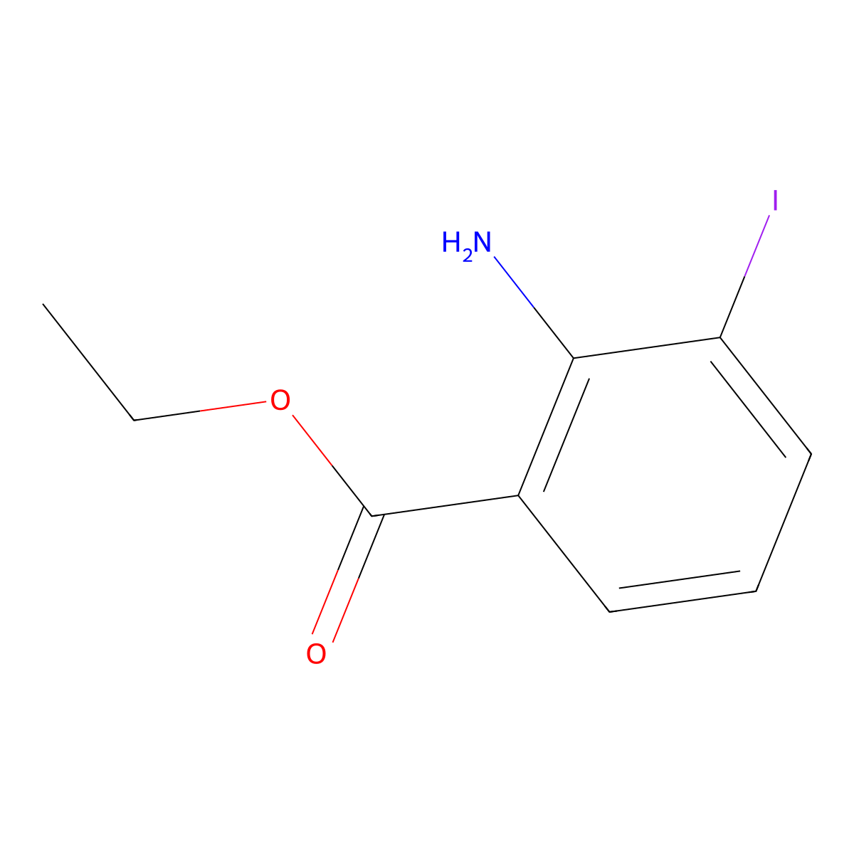 Ethyl 2-amino-3-iodobenzoate molecular structure, CAS 1261606-40-9