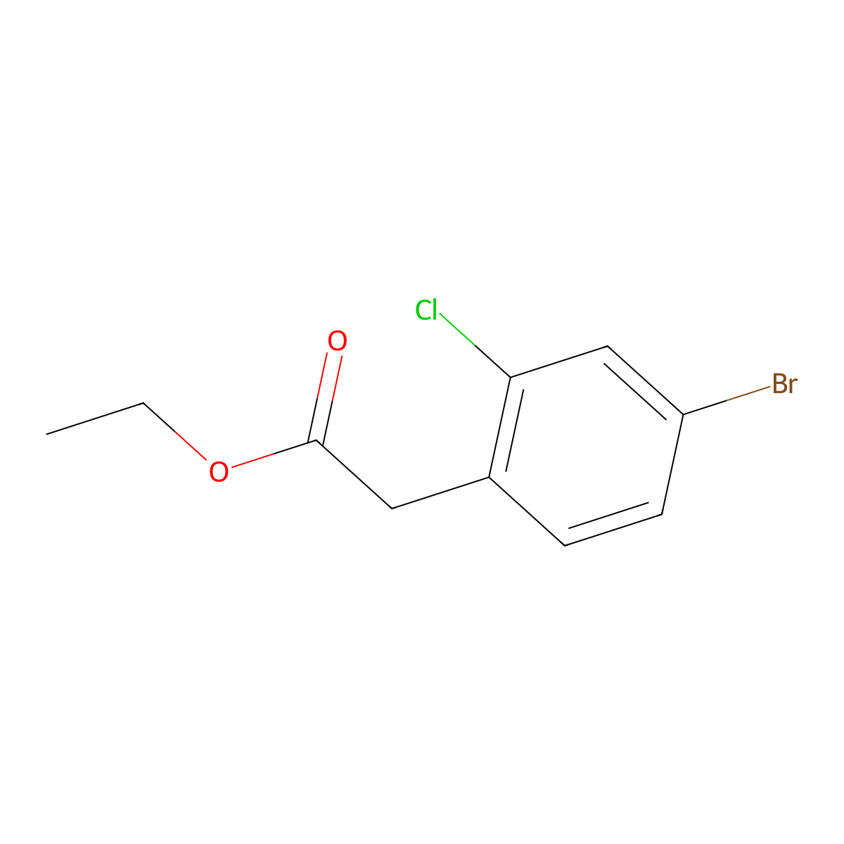 Ethyl 2-(4-Bromo-2-chlorophenyl)acetate molecular structure, CAS 1261606-45-4