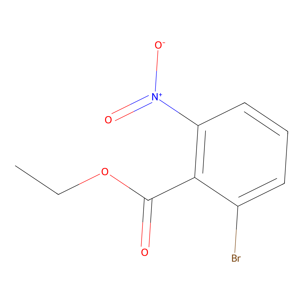 Ethyl 2-bromo-6-nitrobenzoate molecular structure, CAS 1261606-62-5