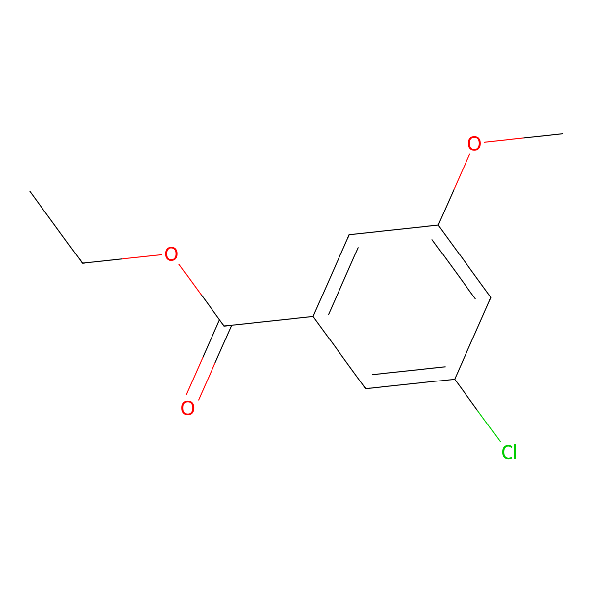 Ethyl 3-chloro-5-methoxybenzoate molecular structure, CAS 1261606-68-1