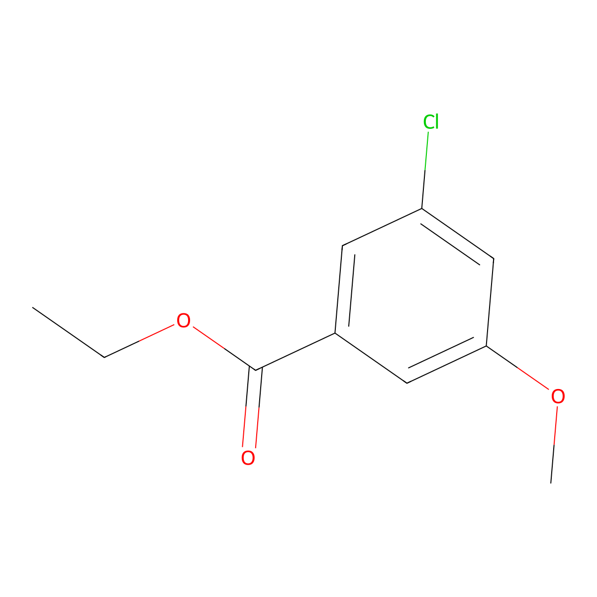 Ethyl 3-chloro-5-methoxybenzoate molecular structure, CAS 1261606-68-1