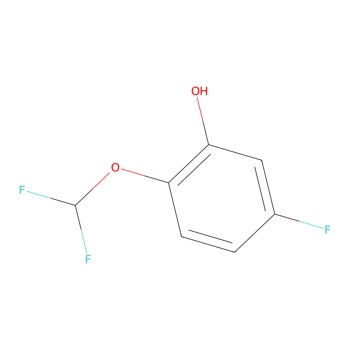 2-(Difluoromethoxy)-5-fluorophenol molecular structure, CAS 1261606-81-8