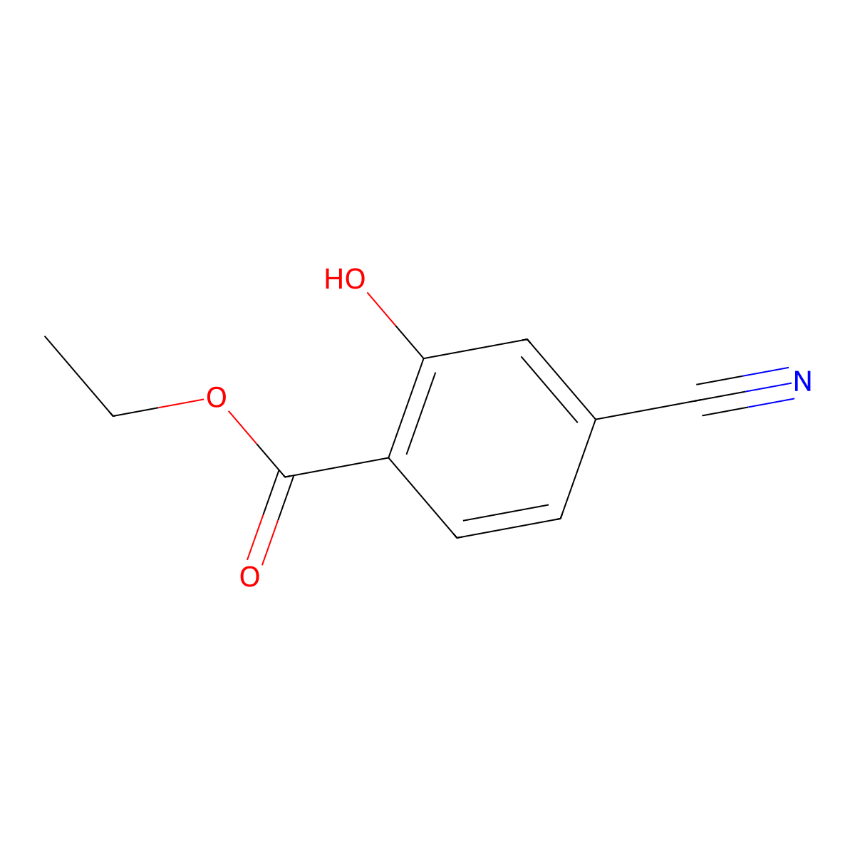 Ethyl 4-cyano-2-hydroxybenzoate molecular structure, CAS 1261606-91-0