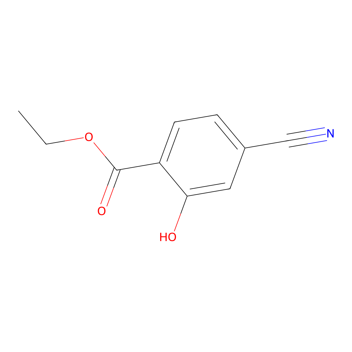 Ethyl 4-cyano-2-hydroxybenzoate molecular structure, CAS 1261606-91-0