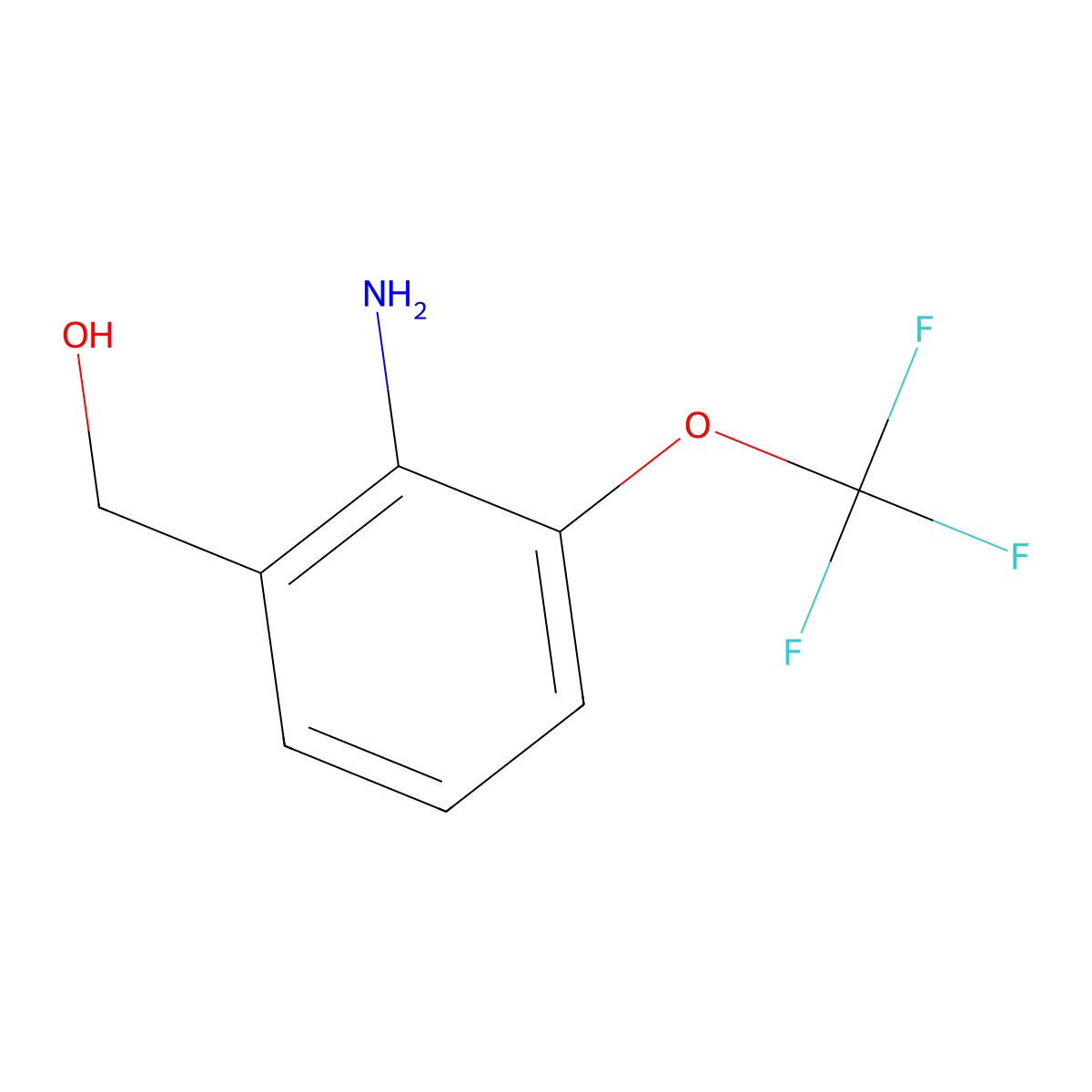 2-Amino-3-(trifluoromethoxy)benzyl alcohol molecular structure, CAS 1261608-41-6