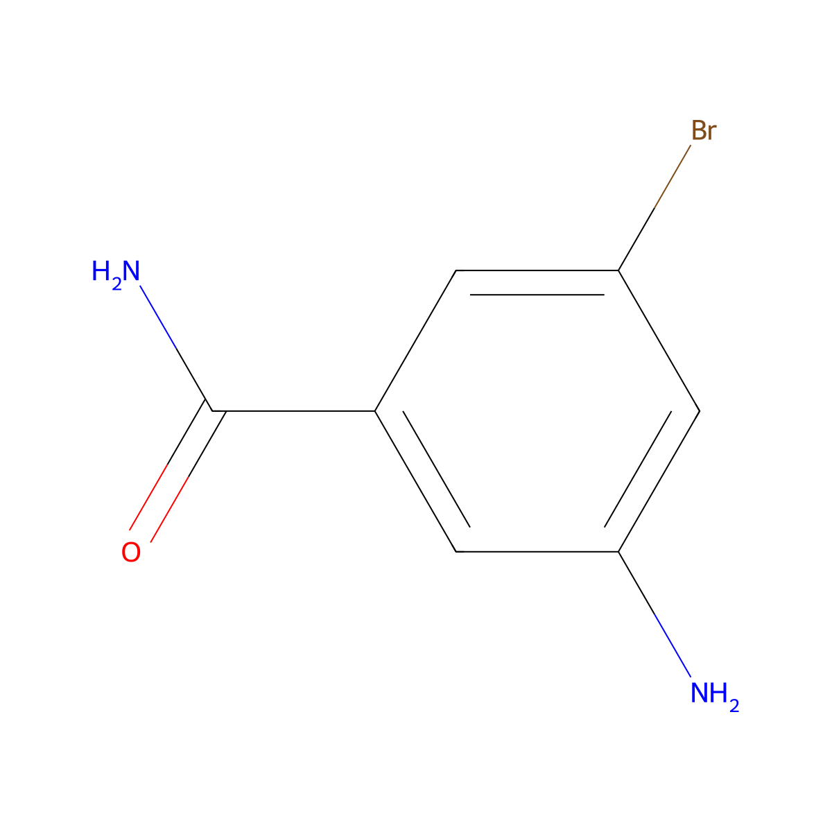 3-Amino-5-bromobenzamide molecular structure, CAS 1261609-26-0