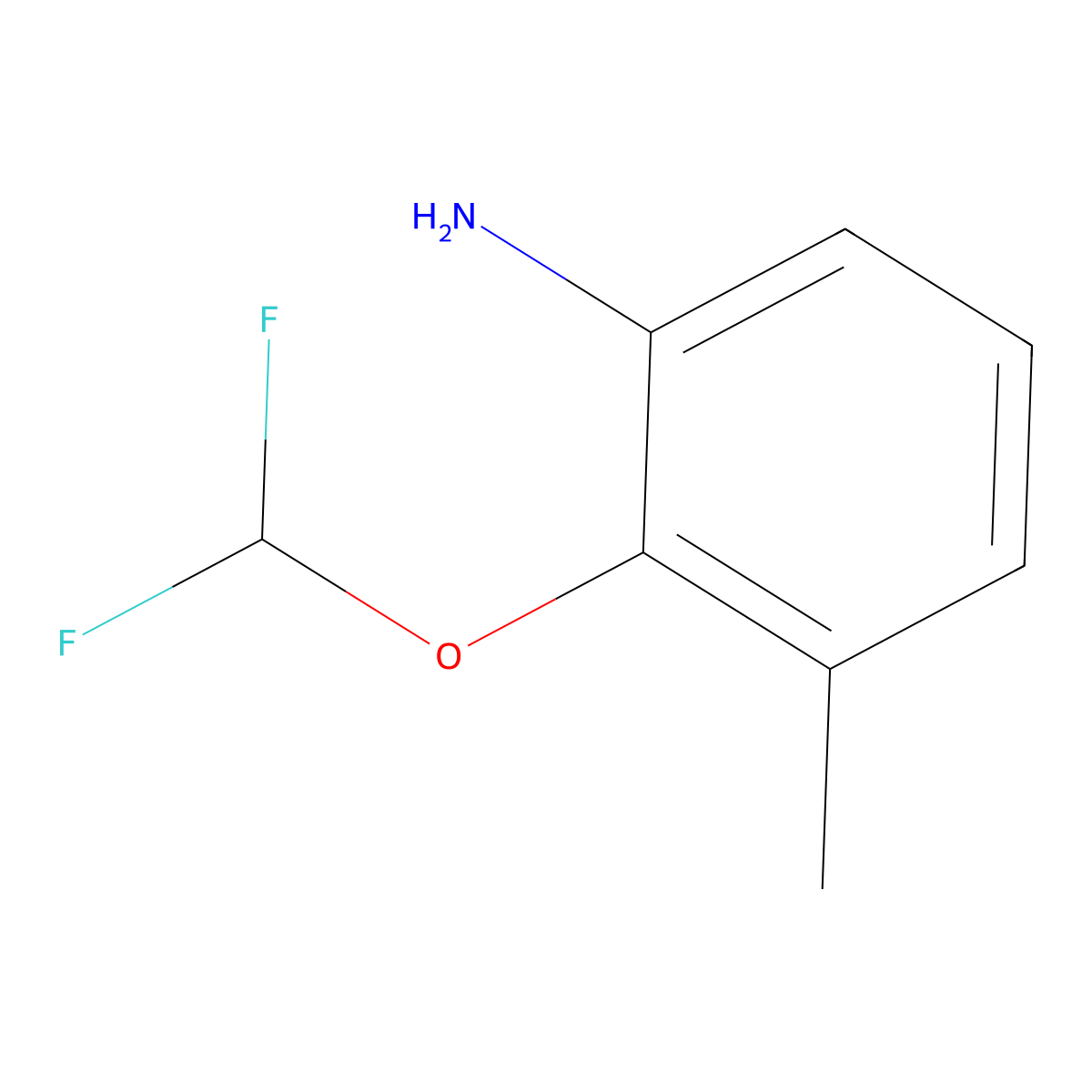 2-(Difluoromethoxy)-3-methylaniline molecular structure, CAS 1261609-75-9