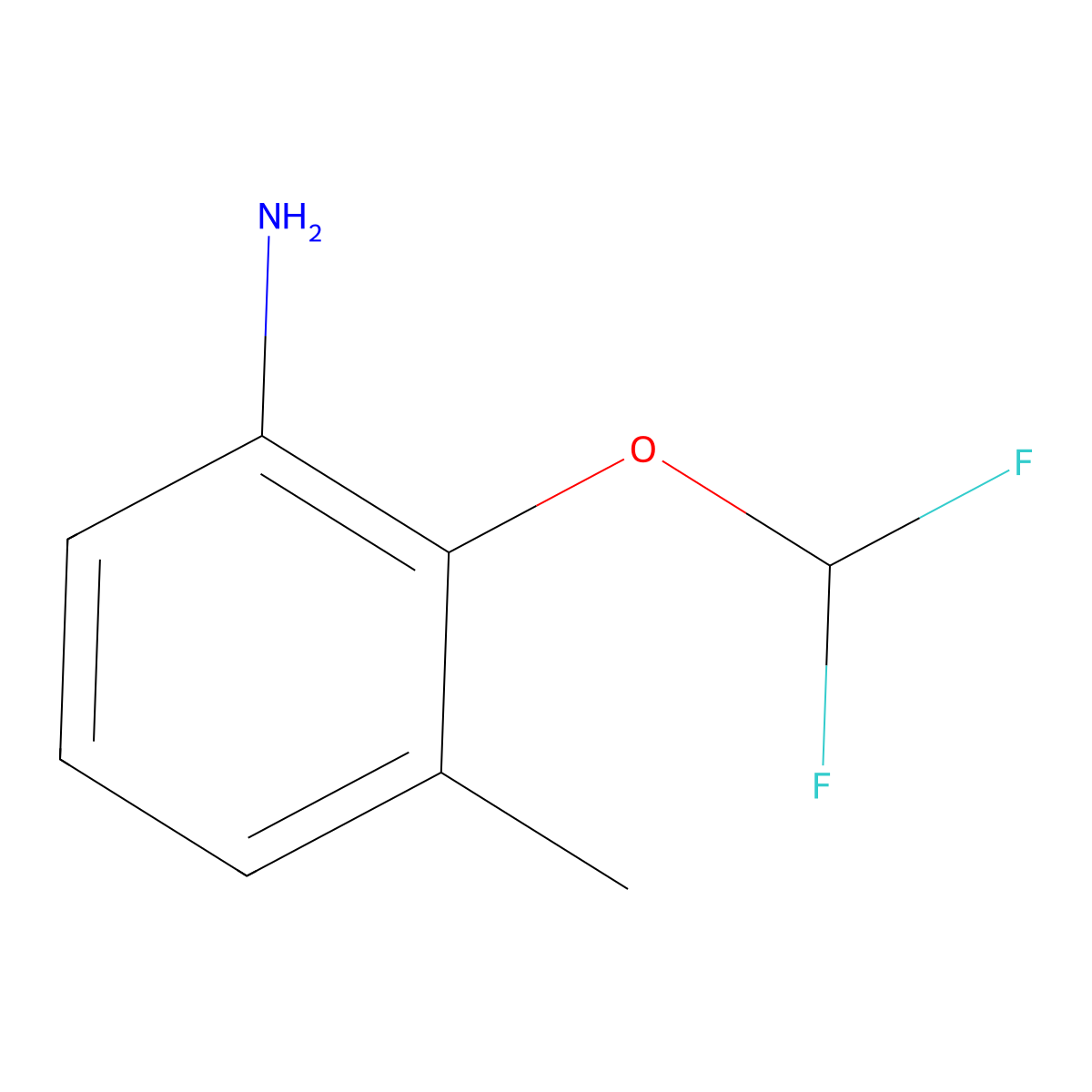 2-(Difluoromethoxy)-3-methylaniline molecular structure, CAS 1261609-75-9