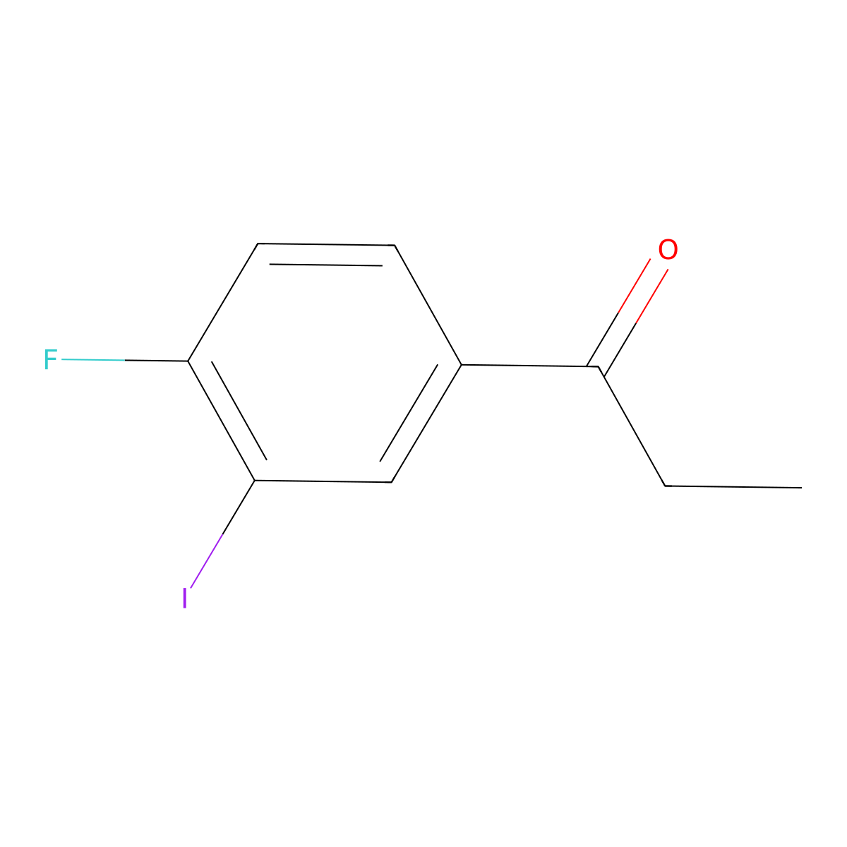 1-(4-Fluoro-3-iodophenyl)propan-1-one molecular structure, CAS 1261610-45-0