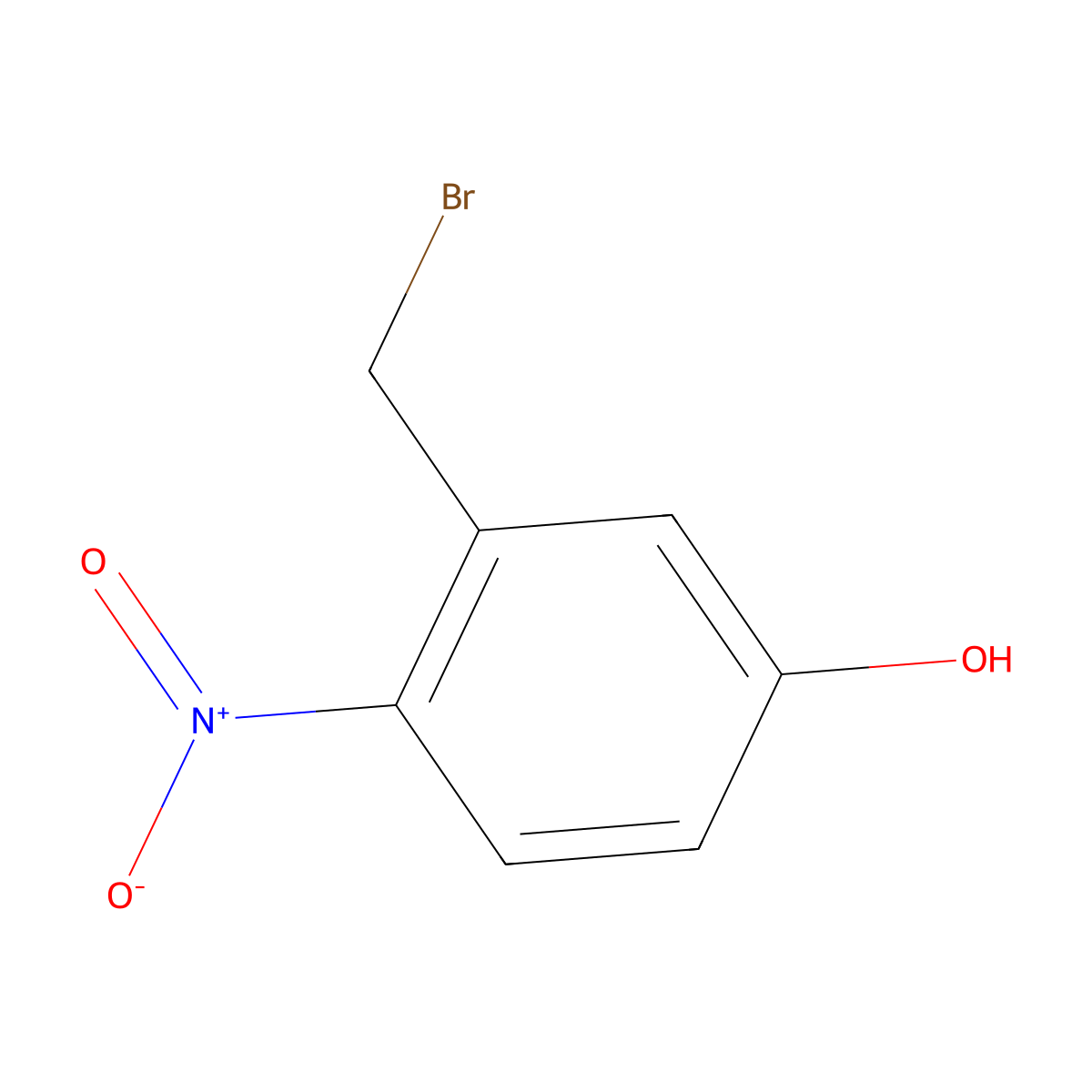3-(Bromomethyl)-4-nitrophenol molecular structure, CAS 1261610-79-0