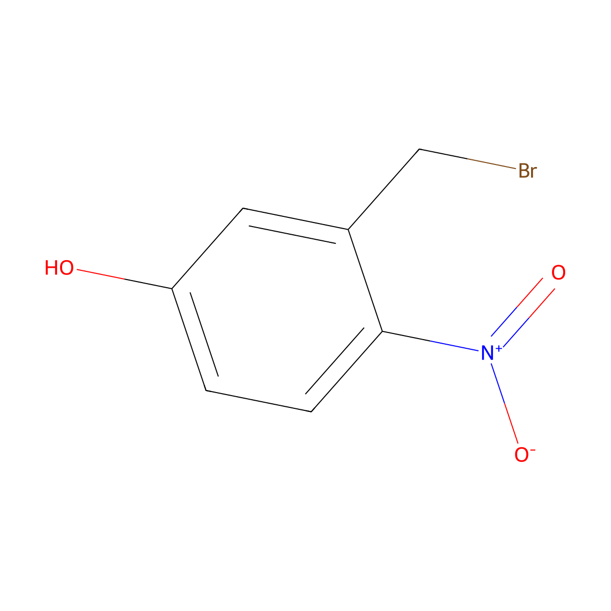 3-(Bromomethyl)-4-nitrophenol molecular structure, CAS 1261610-79-0
