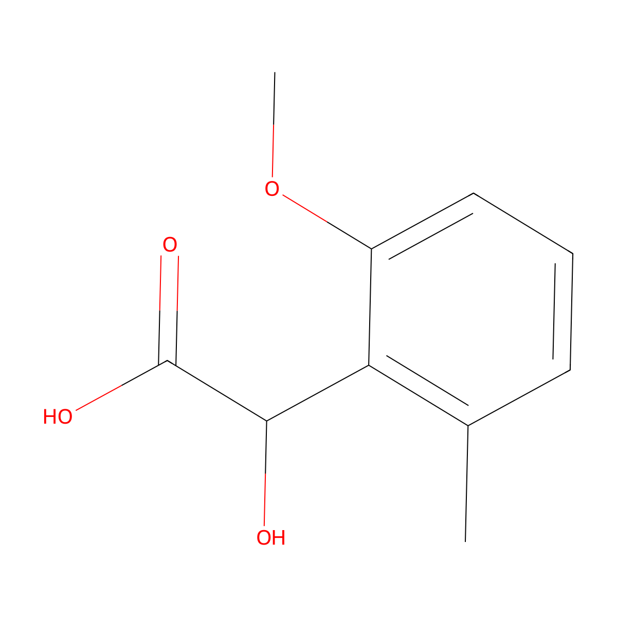 2-Hydroxy-2-(2-methoxy-6-methylphenyl)acetic acid molecular structure, CAS 1261613-73-3
