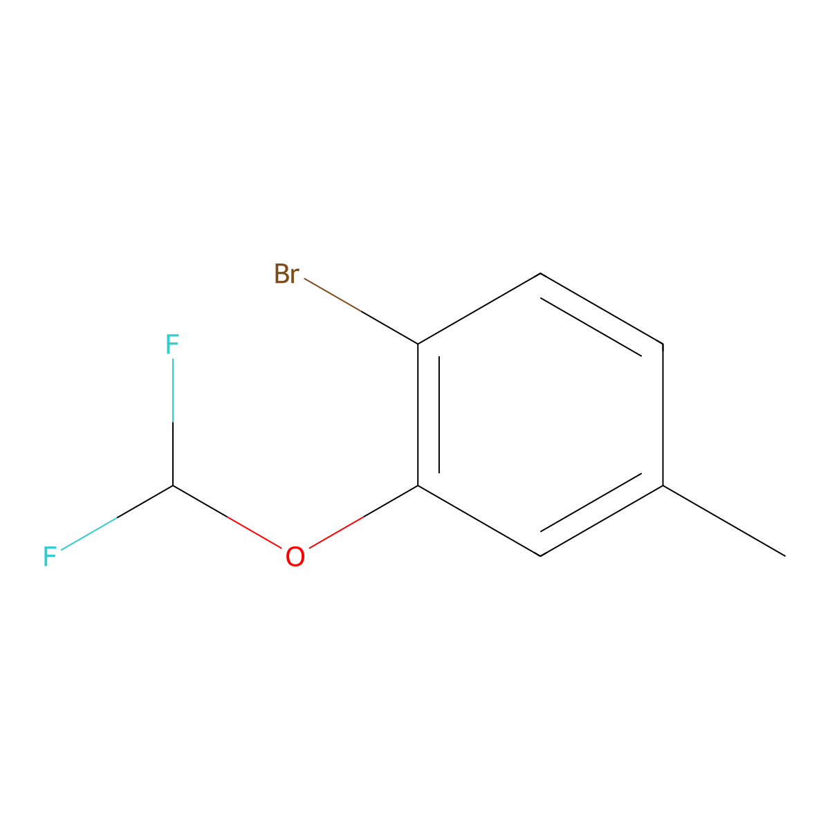 4-Bromo-3-(difluoromethoxy)toluene molecular structure, CAS 1261613-91-5