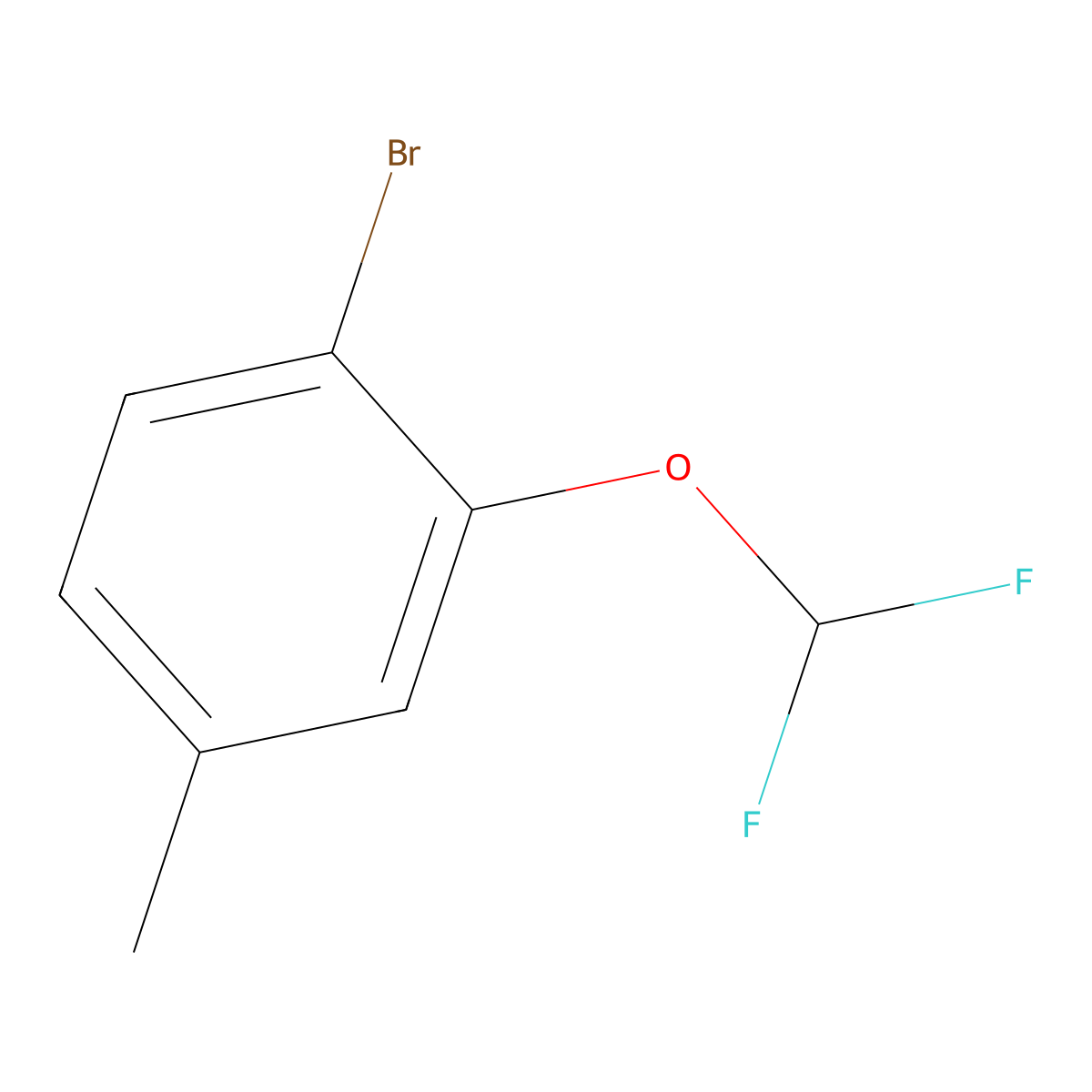 4-Bromo-3-(difluoromethoxy)toluene molecular structure, CAS 1261613-91-5