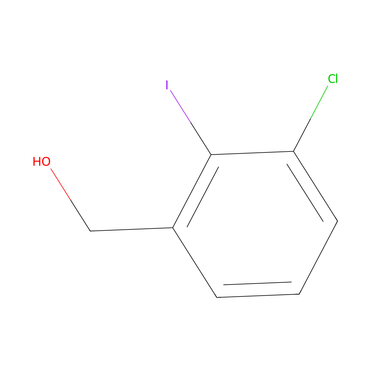 (3-Chloro-2-iodophenyl)methanol molecular structure, CAS 1261614-27-0