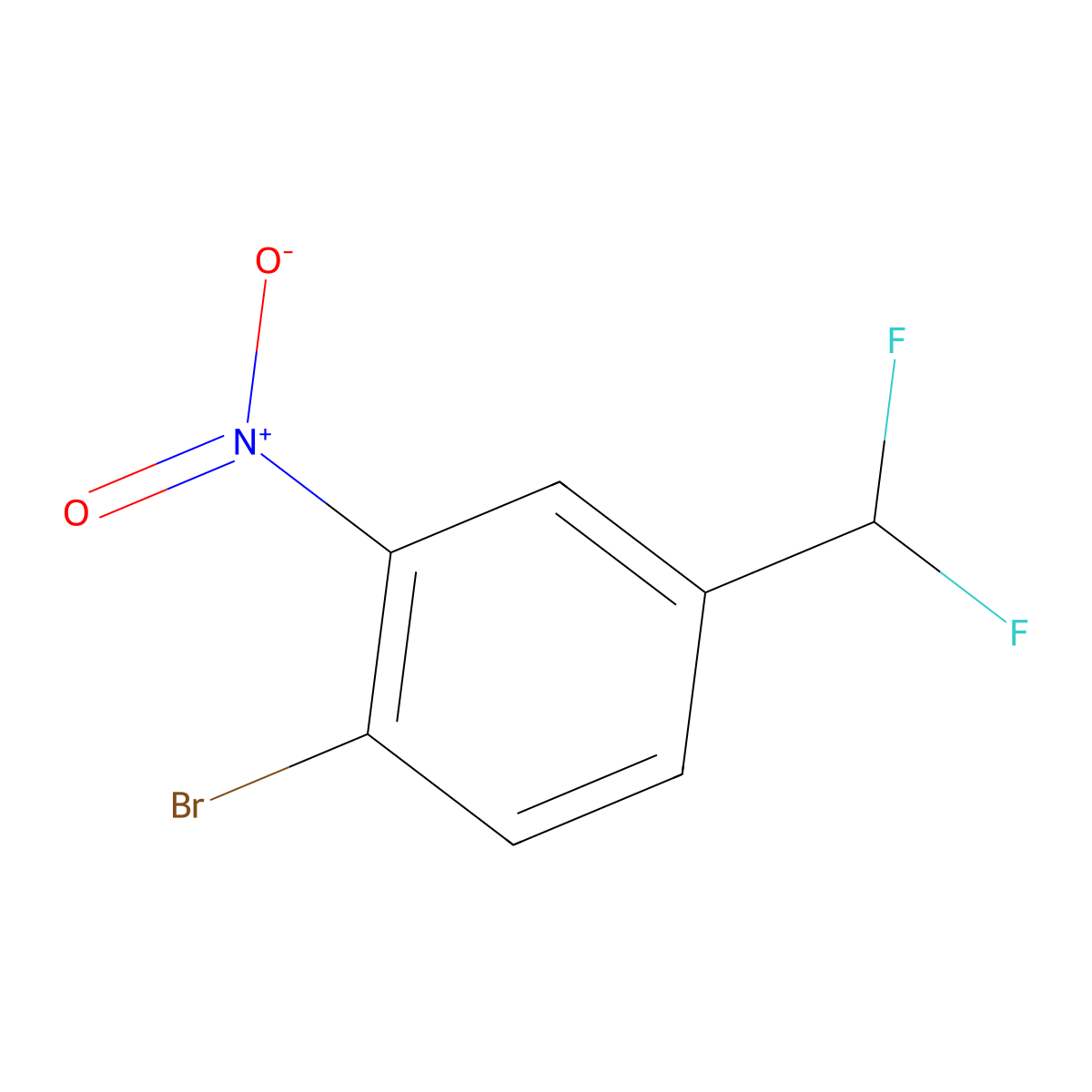 1-Bromo-4-(difluoromethyl)-2-nitrobenzene molecular structure, CAS 1261614-43-0