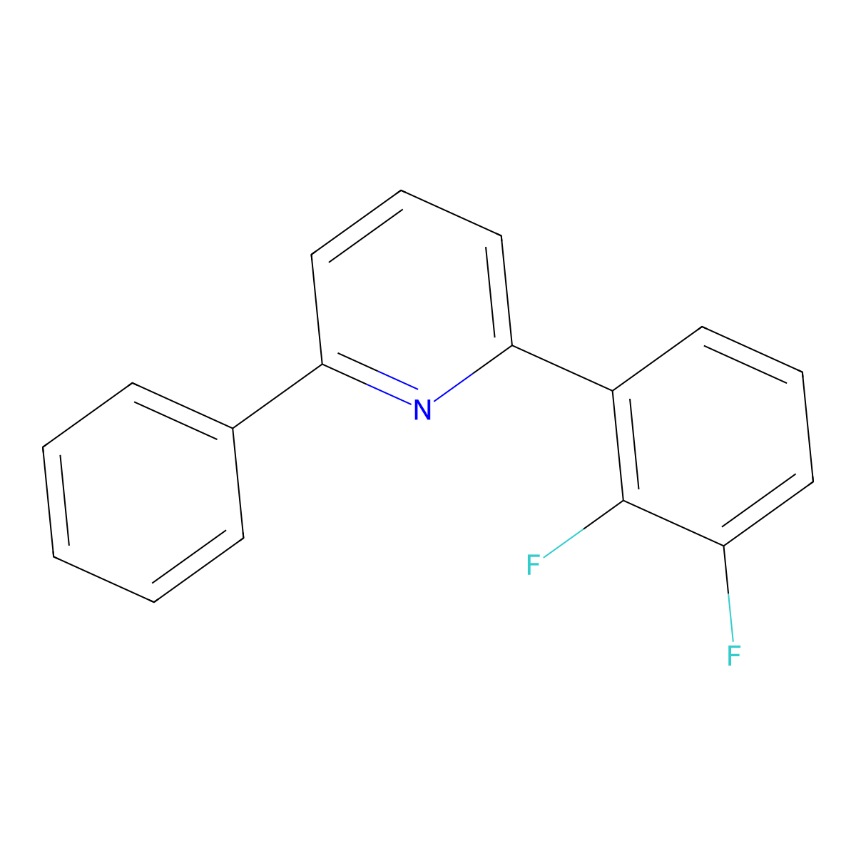 2-(2,3-Difluorophenyl)-6-phenylpyridine molecular structure, CAS 1261614-72-5