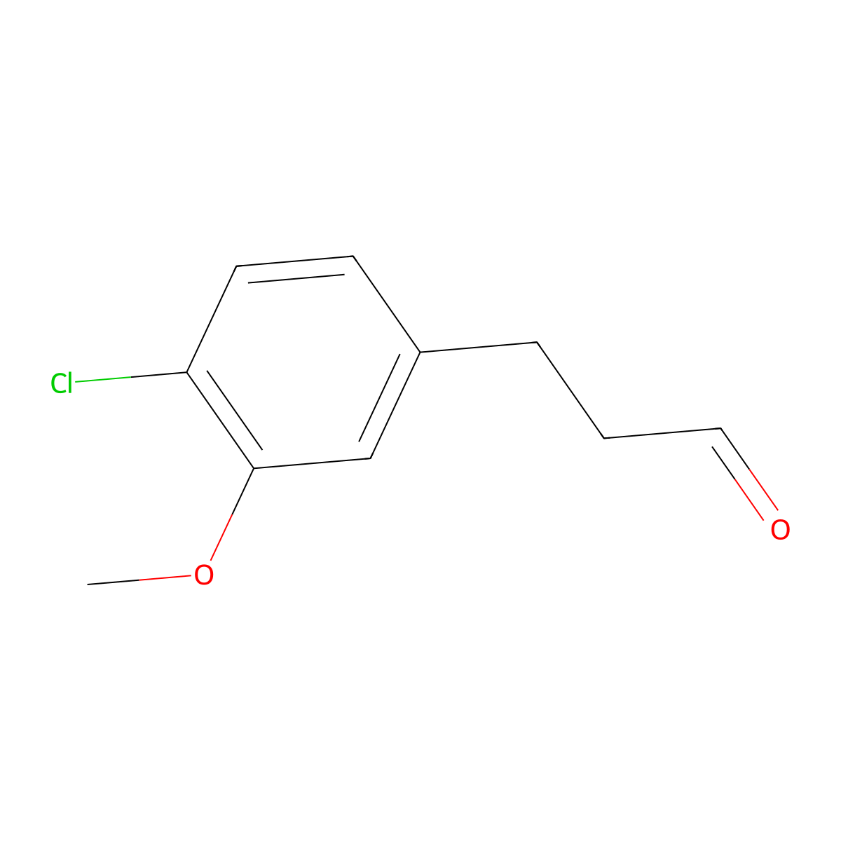 3-(4-Chloro-3-methoxyphenyl)propanal molecular structure, CAS 1261614-88-3