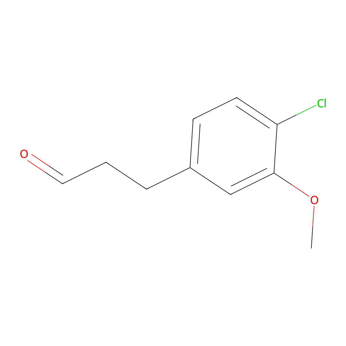3-(4-Chloro-3-methoxyphenyl)propanal molecular structure, CAS 1261614-88-3