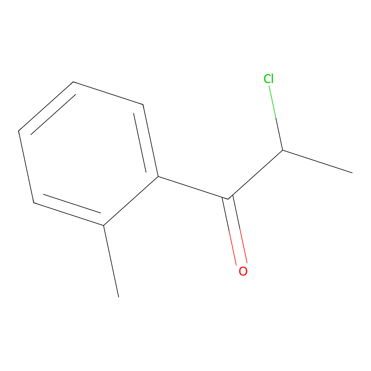 2-Chloro-1-(2-methylphenyl)-1-propanone molecular structure, CAS 1261615-34-2