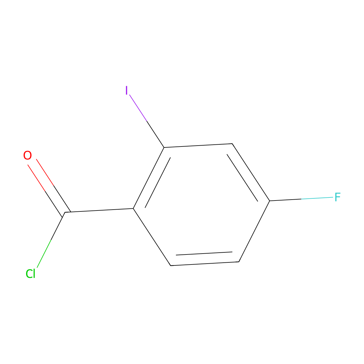 4-Fluoro-2-iodobenzoyl chloride molecular structure, CAS 1261615-86-4