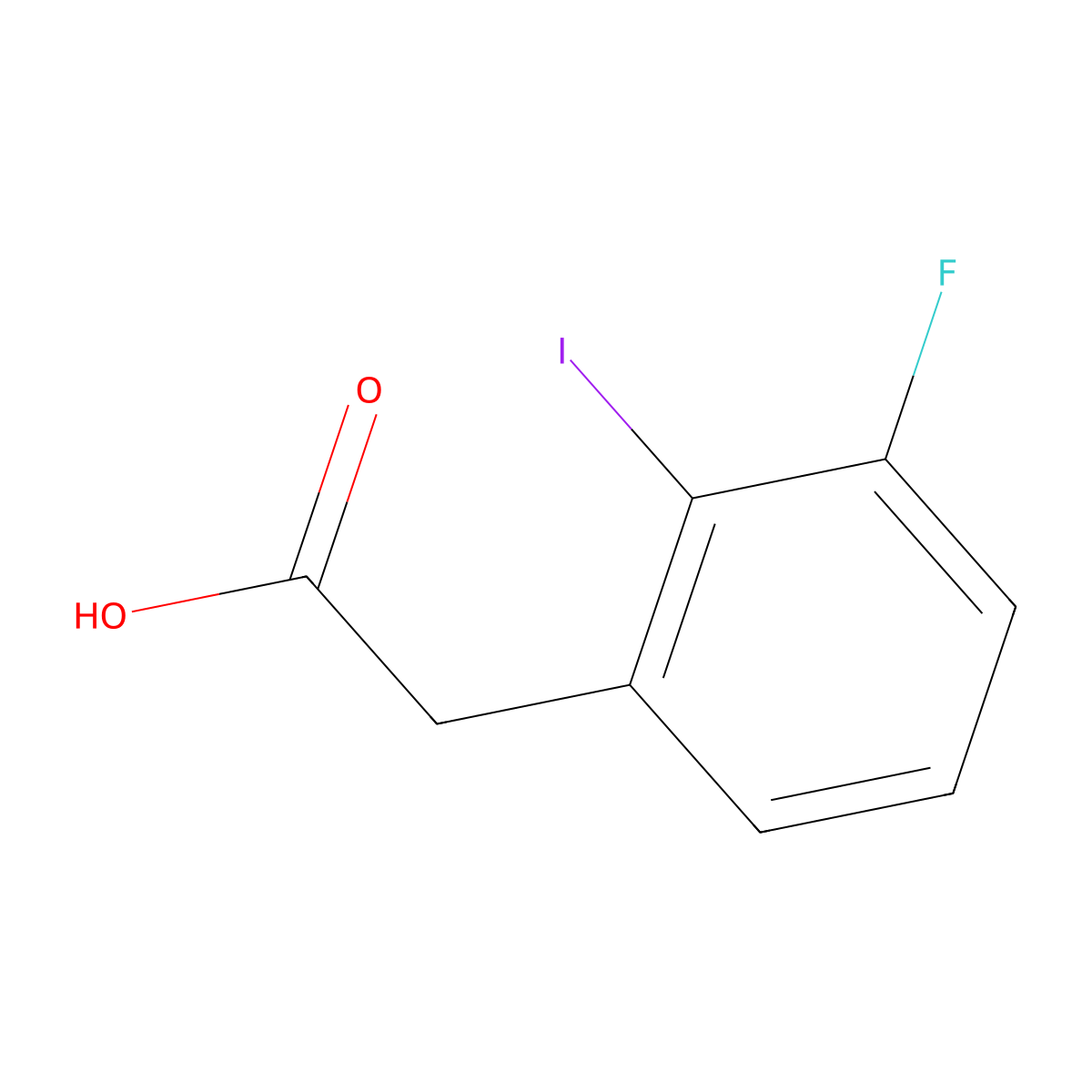 3-Fluoro-2-iodophenylacetic acid molecular structure, CAS 1261616-05-0