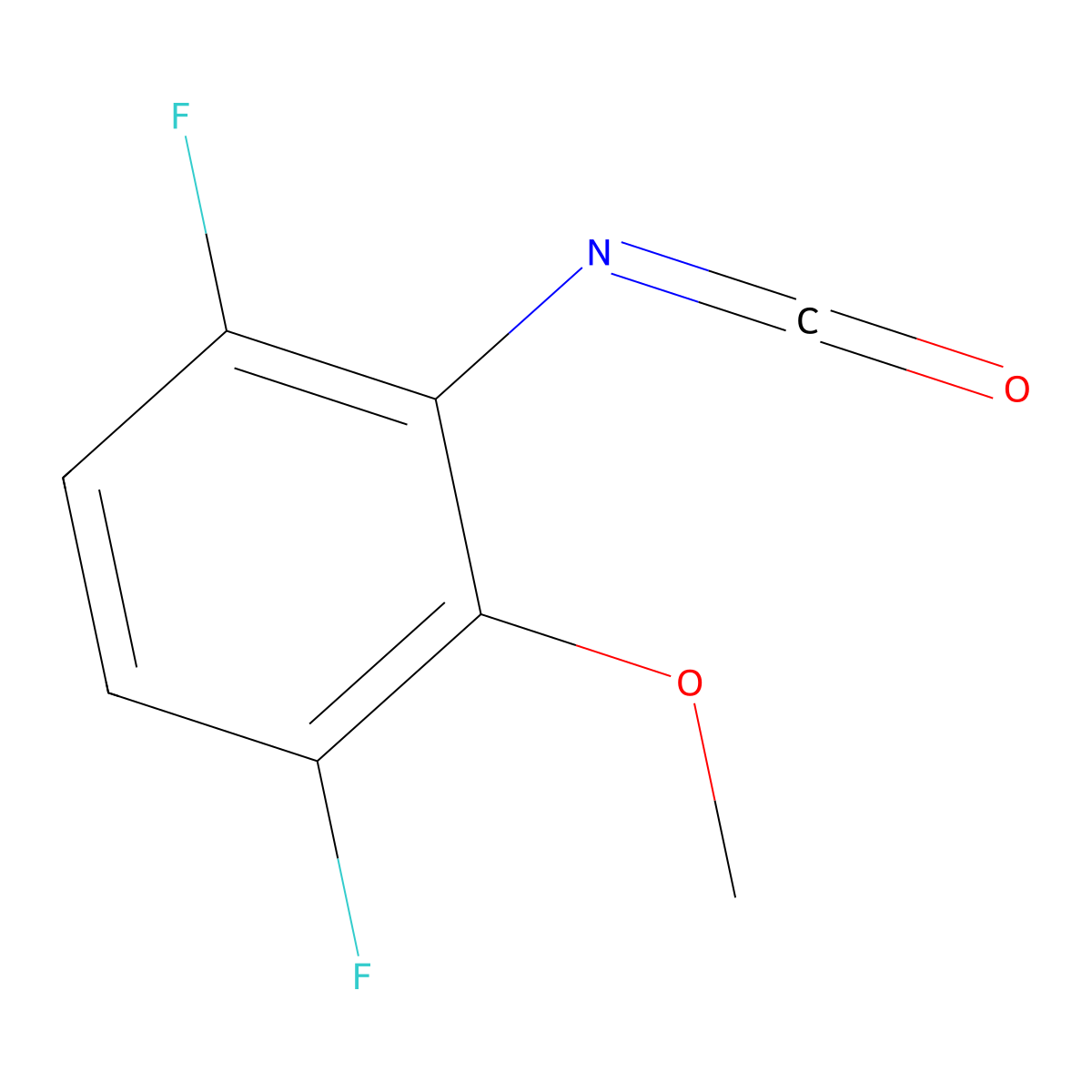 1,4-Difluoro-2-isocyanato-3-methoxybenzene molecular structure, CAS 1261616-22-1