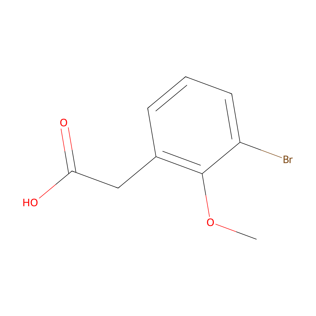 2-(3-Bromo-2-methoxyphenyl)acetic acid molecular structure, CAS 1261616-87-8