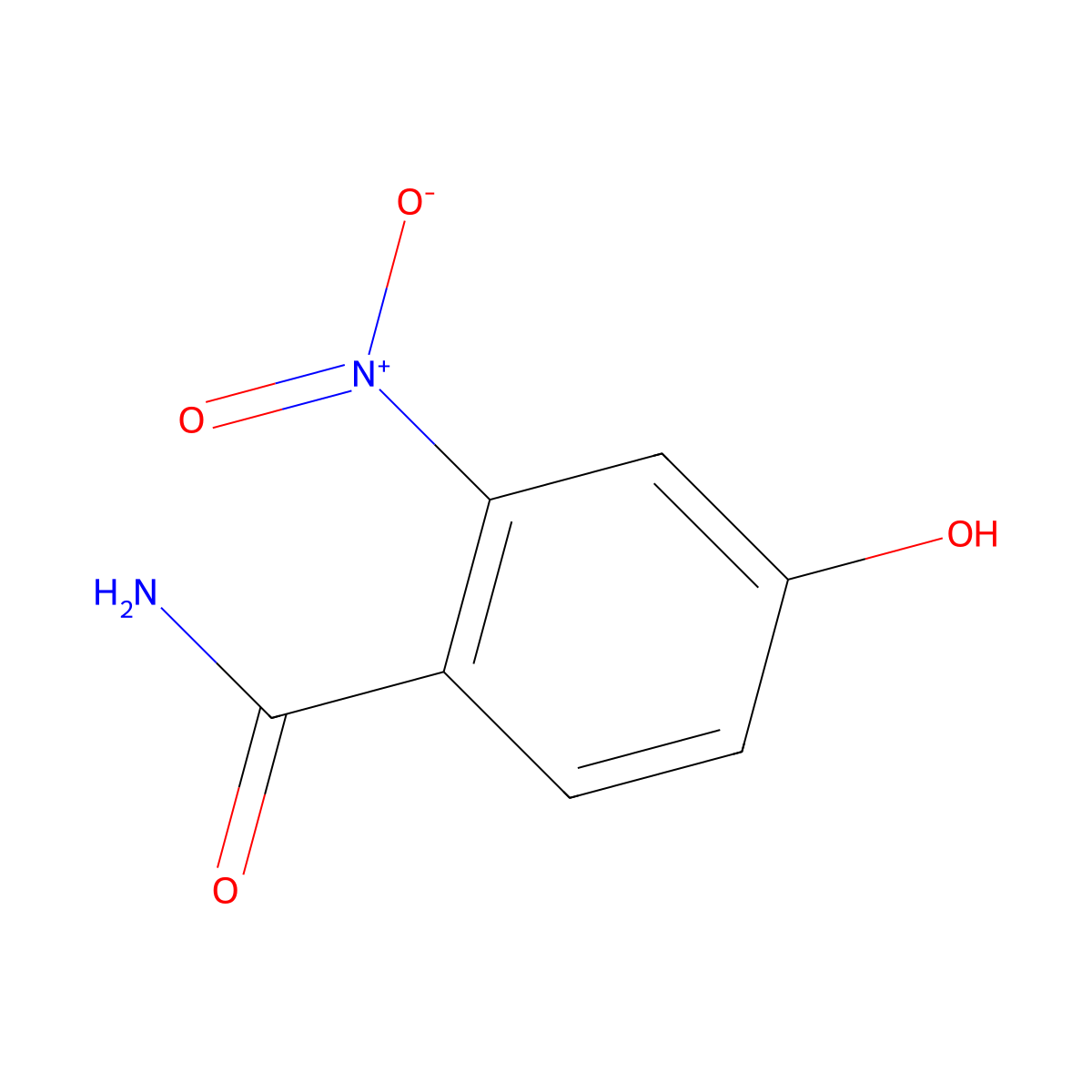 4-Hydroxy-2-nitrobenzamide molecular structure, CAS 1261617-02-0
