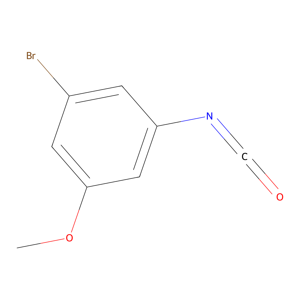 1-Bromo-3-isocyanato-5-methoxybenzene molecular structure, CAS 1261617-17-7