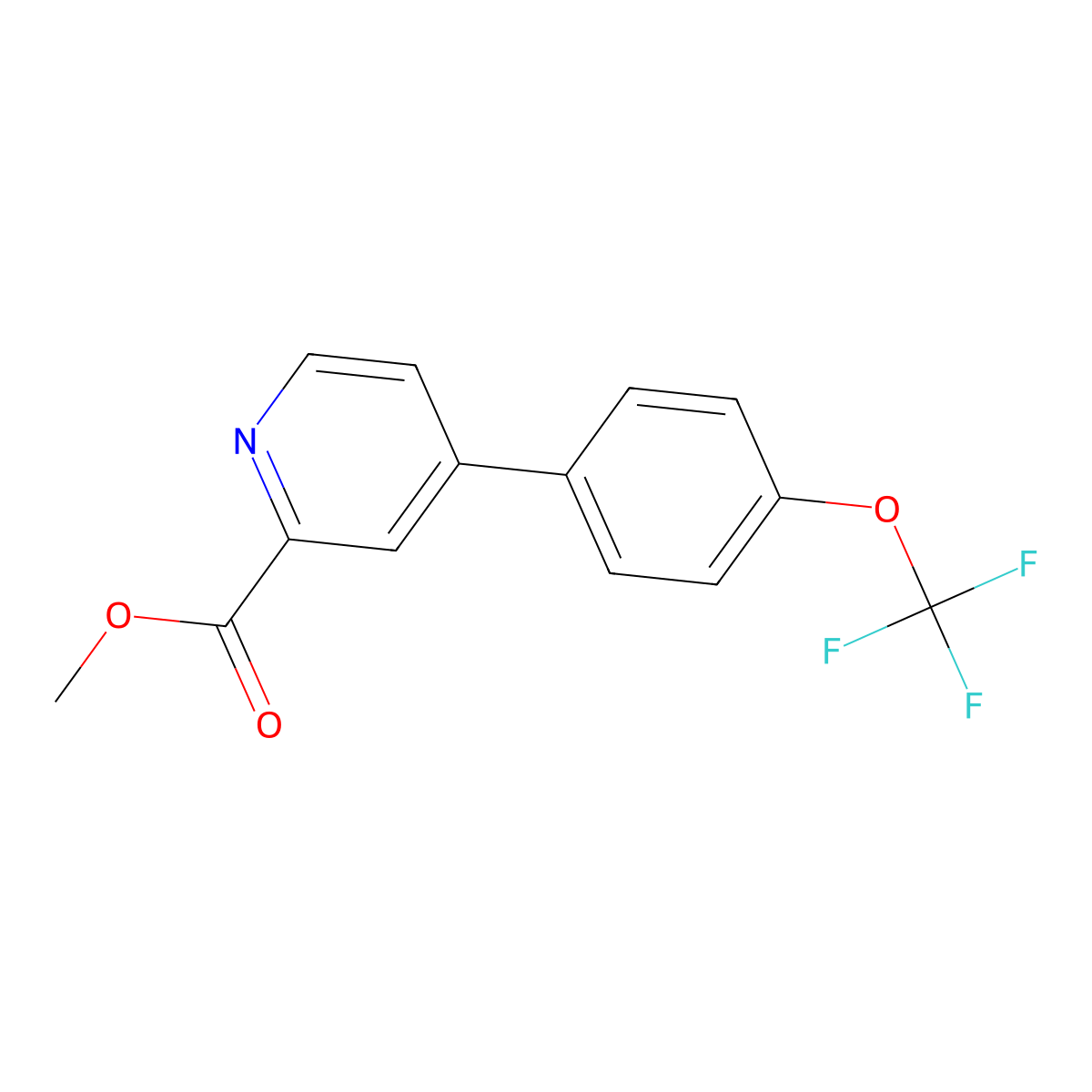 4-(4-(Trifluoromethoxy)phenyl)picolinic acid methyl ester molecular structure, CAS 1261617-85-9