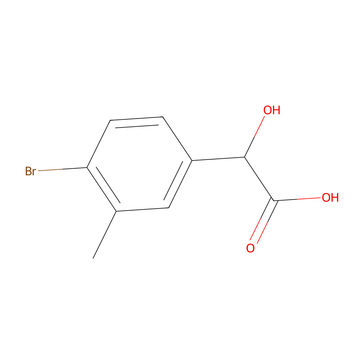 4-Bromo-3-methylmandelic acid molecular structure, CAS 1261618-00-1