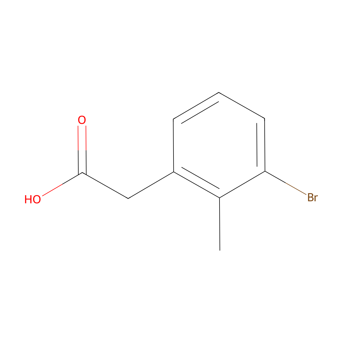 2-(3-Bromo-2-methylphenyl)acetic acid molecular structure, CAS 1261618-03-4