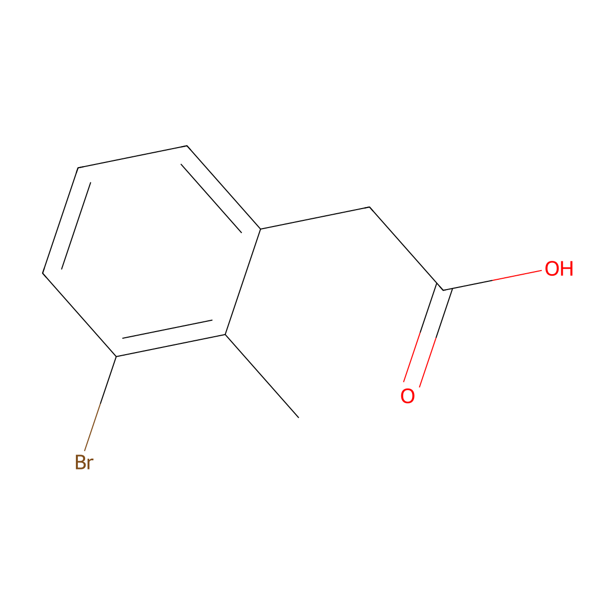 2-(3-Bromo-2-methylphenyl)acetic acid molecular structure, CAS 1261618-03-4