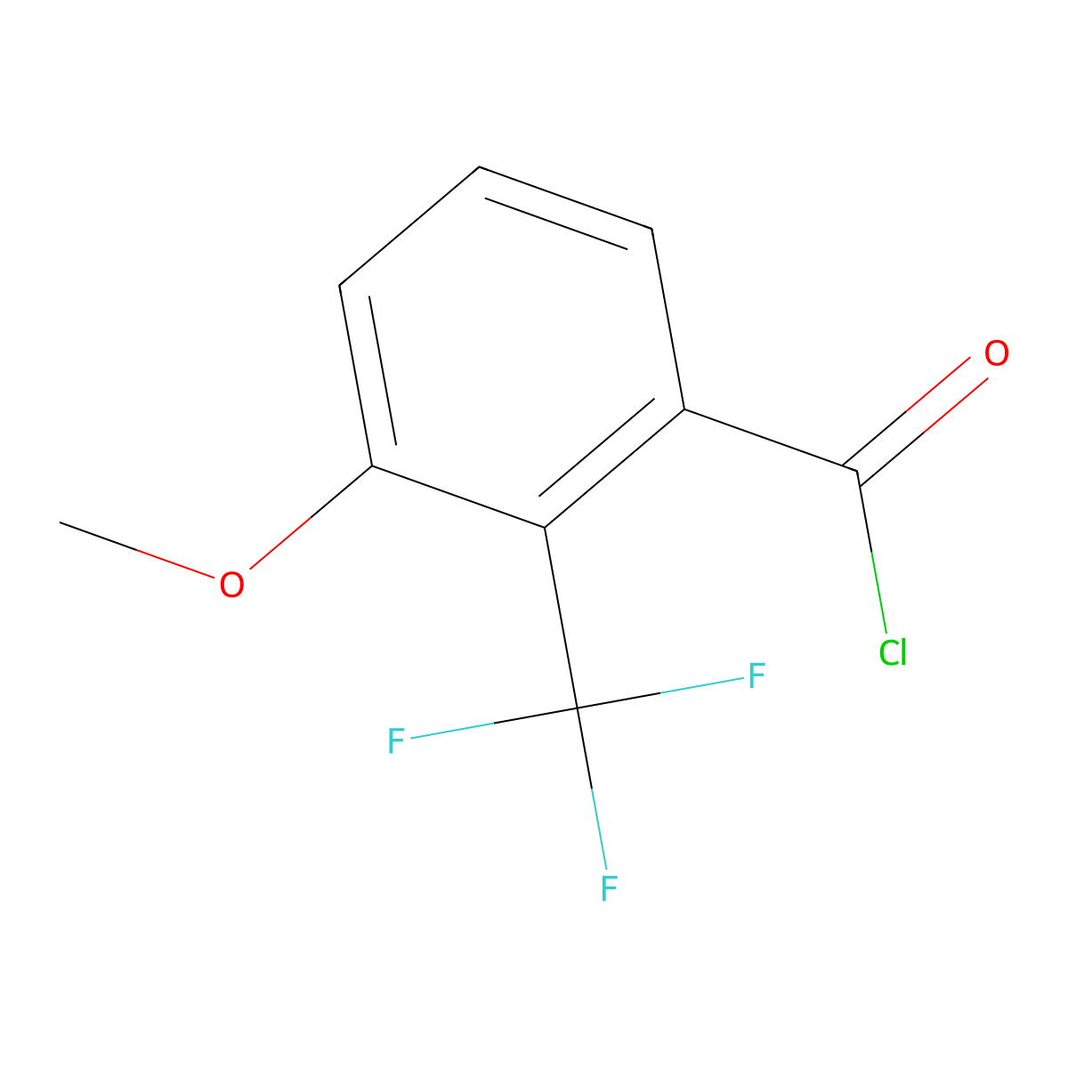 3-Methoxy-2-(trifluoromethyl)benzoyl chloride molecular structure, CAS 1261618-61-4