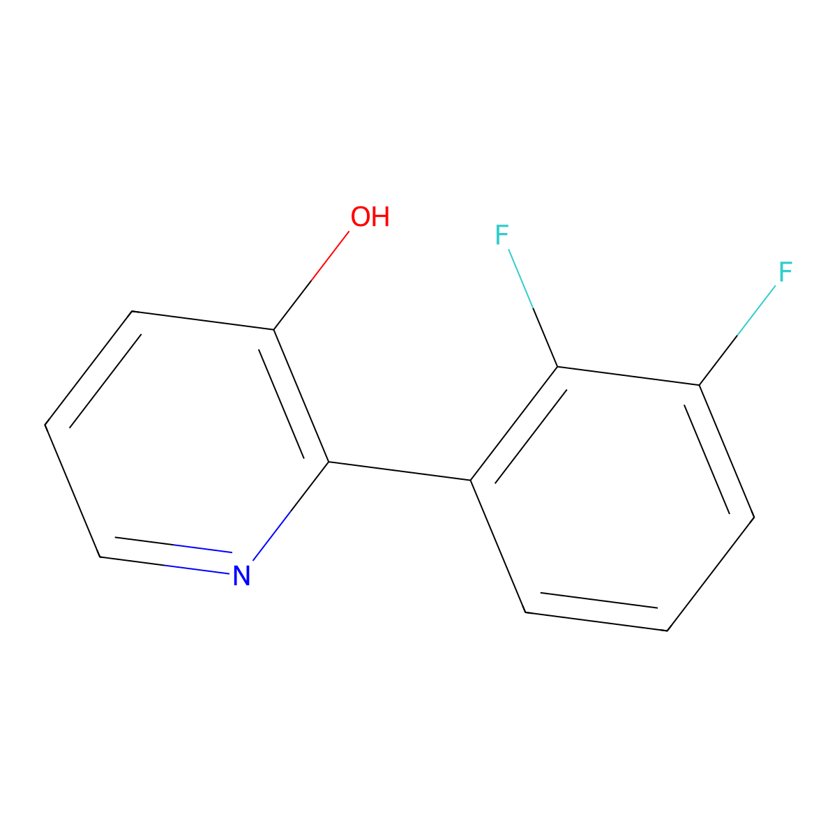 2-(2,3-Difluorophenyl)pyridin-3-ol molecular structure, CAS 1261618-72-7