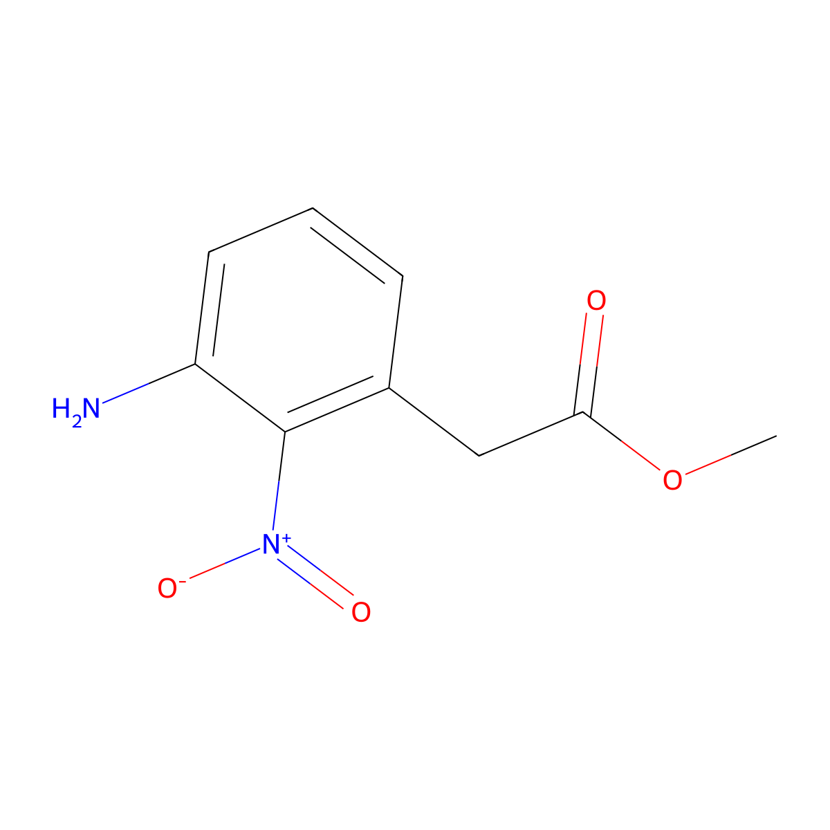 Methyl 2-(3-Amino-2-nitrophenyl)acetate molecular structure, CAS 1261618-82-9