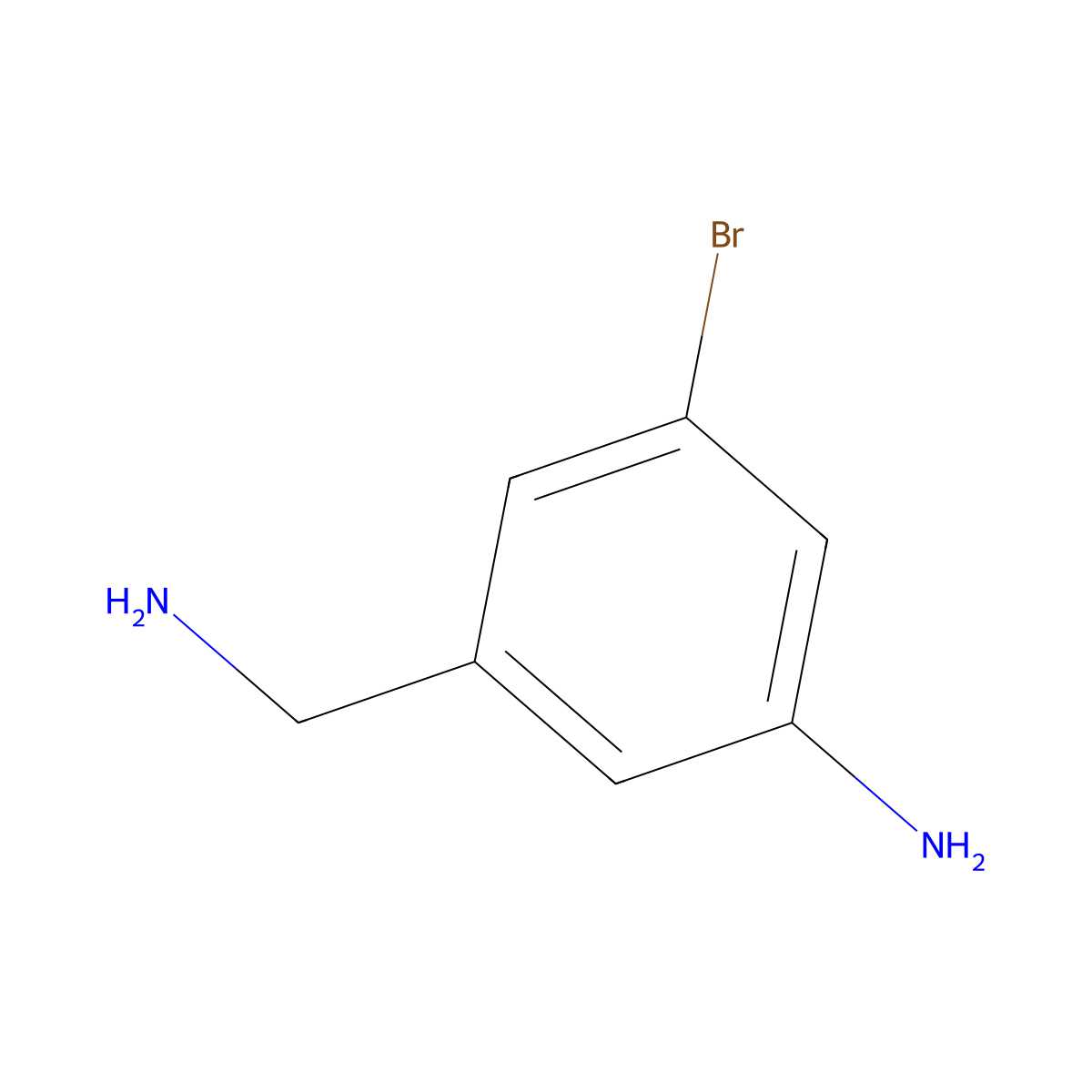 3-(Aminomethyl)-5-bromoaniline molecular structure, CAS 1261619-17-3