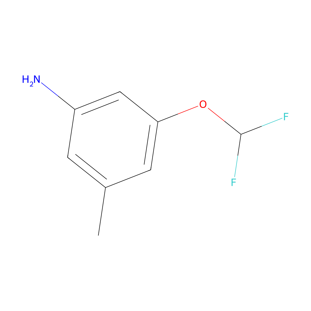 3-(Difluoromethoxy)-5-methylaniline molecular structure, CAS 1261619-48-0