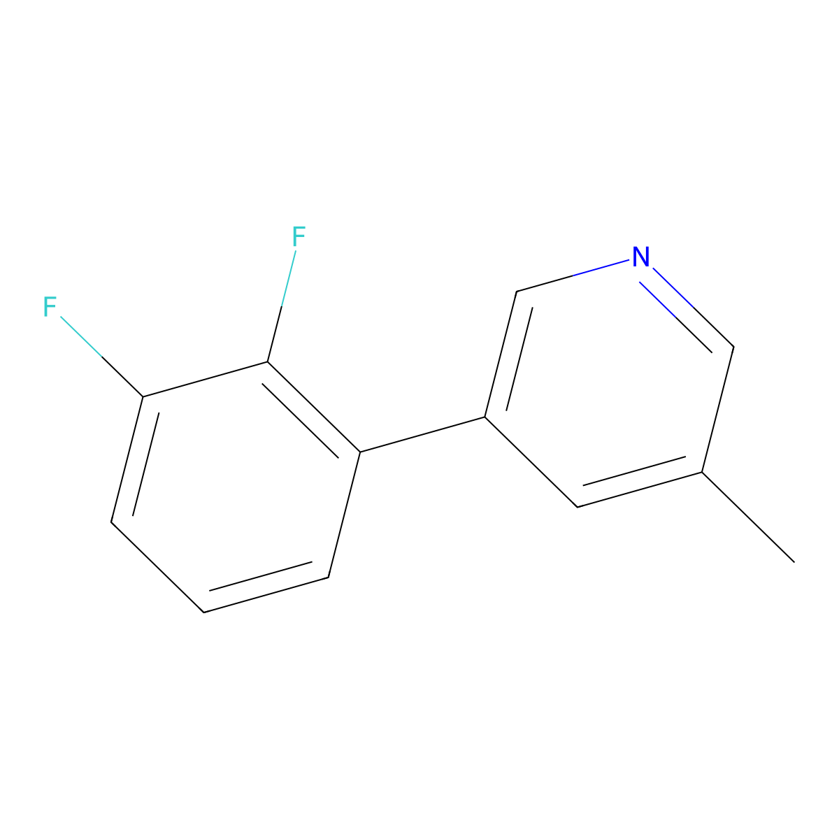 3-(2,3-Difluorophenyl)-5-methylpyridine molecular structure, CAS 1261619-97-9