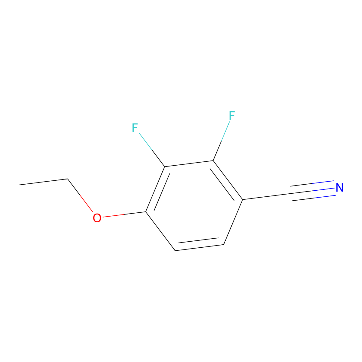 4-Ethoxy-2,3-difluorobenzonitrile molecular structure, CAS 126162-96-7