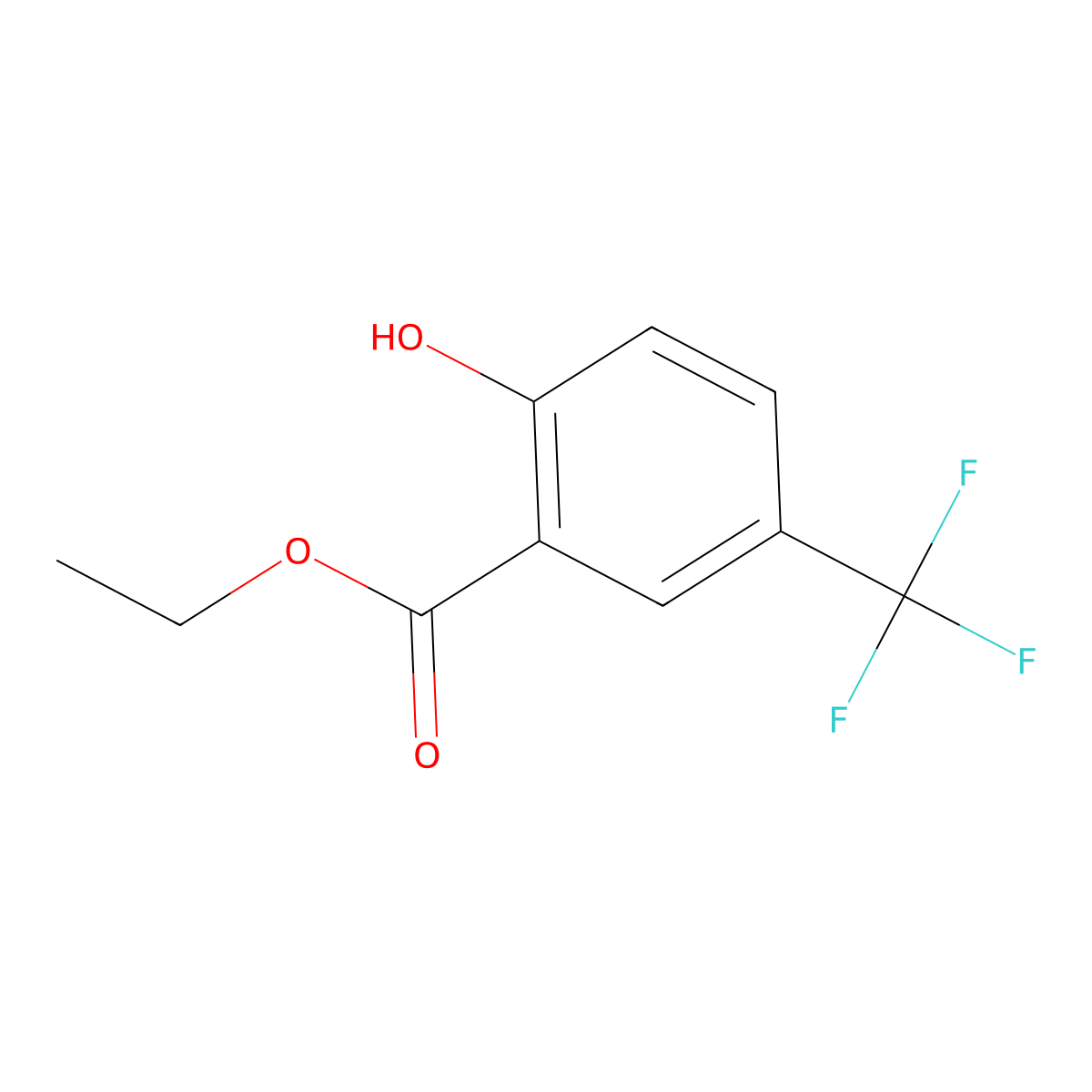 Ethyl 2-hydroxy-5-(trifluoromethyl)benzoate molecular structure, CAS 1261620-38-5
