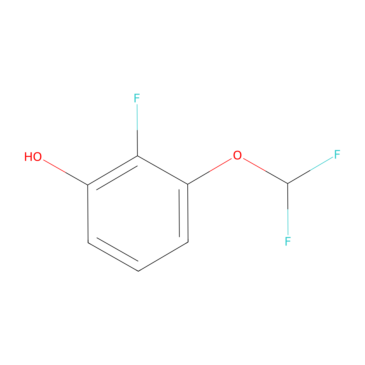 3-(Difluoromethoxy)-2-fluorophenol molecular structure, CAS 1261620-80-7