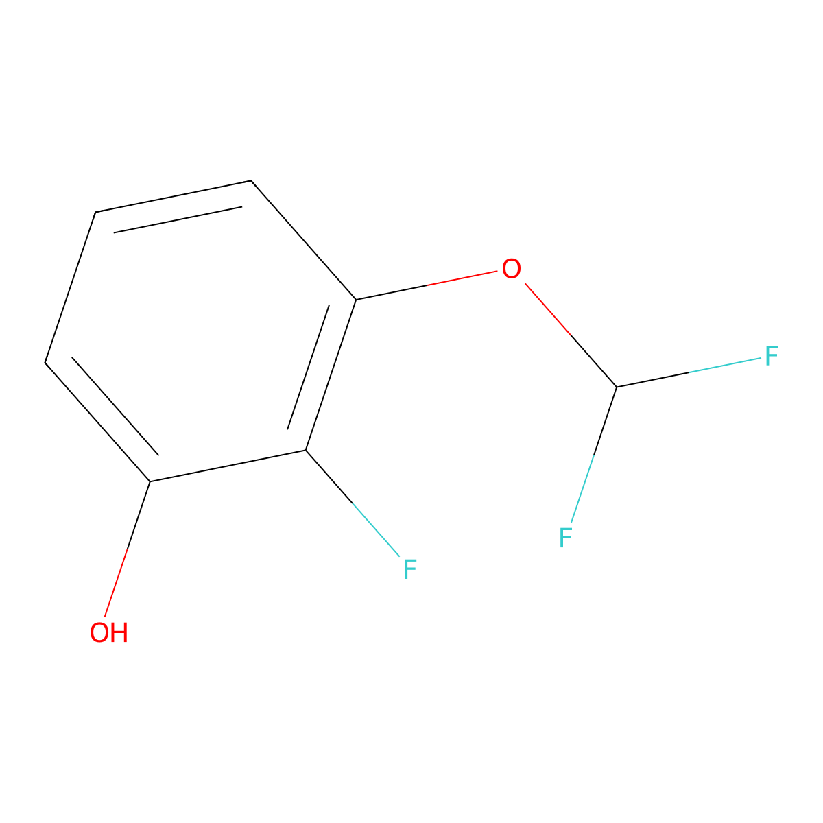 3-(Difluoromethoxy)-2-fluorophenol molecular structure, CAS 1261620-80-7