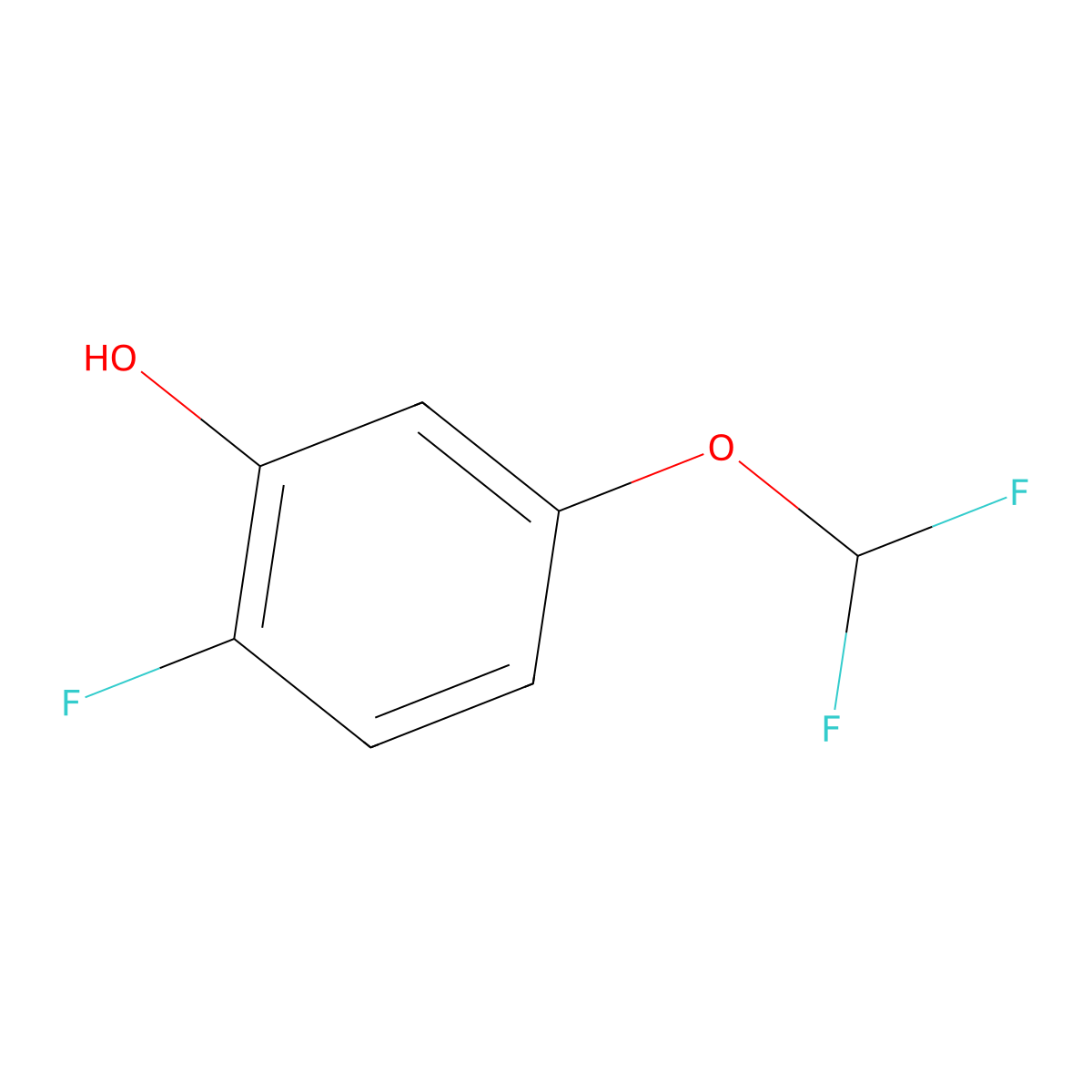 5-(Difluoromethoxy)-2-fluorophenol molecular structure, CAS 1261620-96-5
