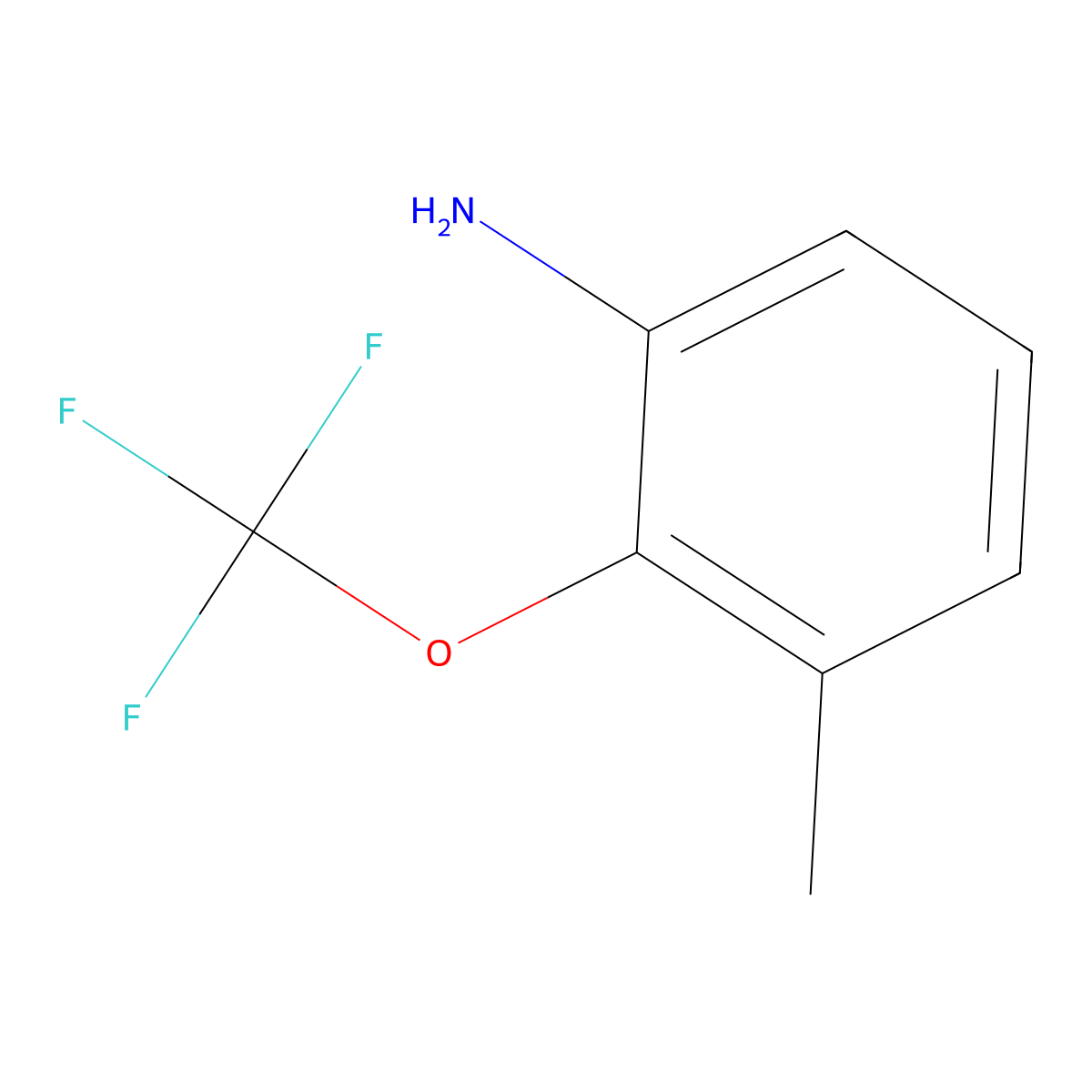 3-Methyl-2-(trifluoromethoxy)aniline molecular structure, CAS 1261621-57-1