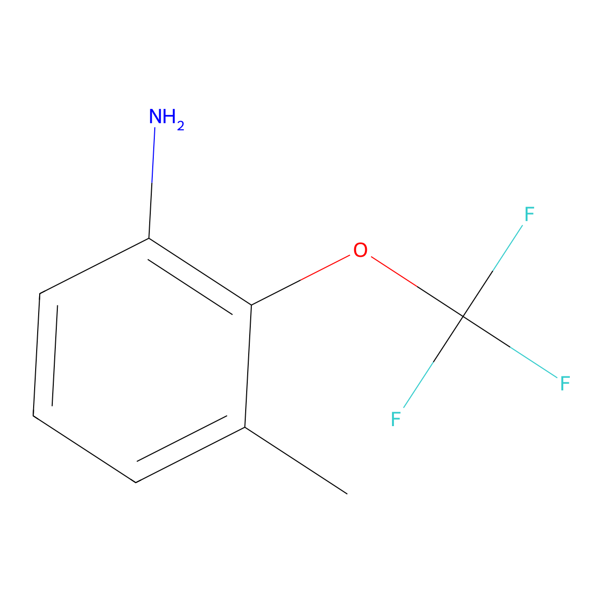 3-Methyl-2-(trifluoromethoxy)aniline molecular structure, CAS 1261621-57-1
