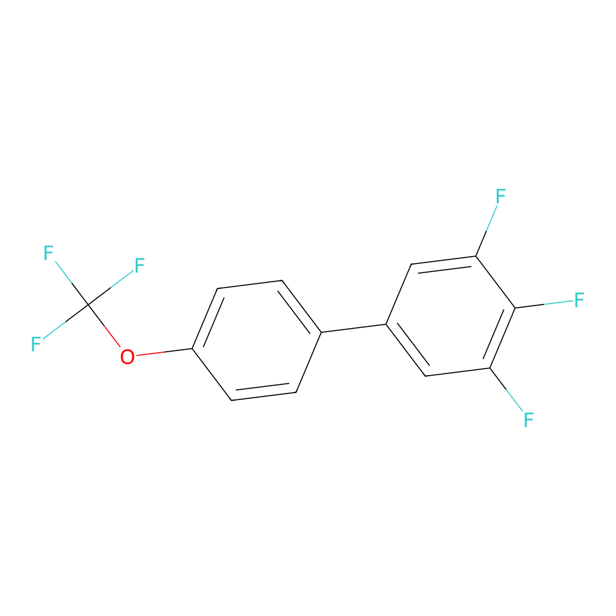 1,2,3-Trifluoro-5-[4-(trifluoromethoxy)phenyl]benzene molecular structure, CAS 1261621-79-7