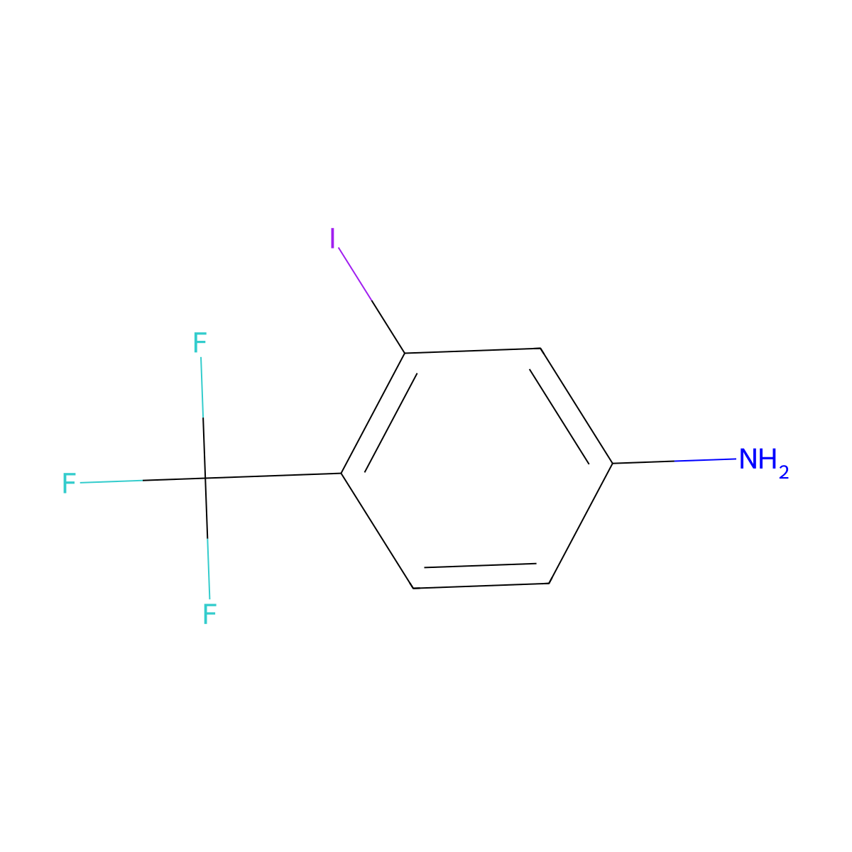 3-Iodo-4-(trifluoromethyl)aniline molecular structure, CAS 1261622-18-7